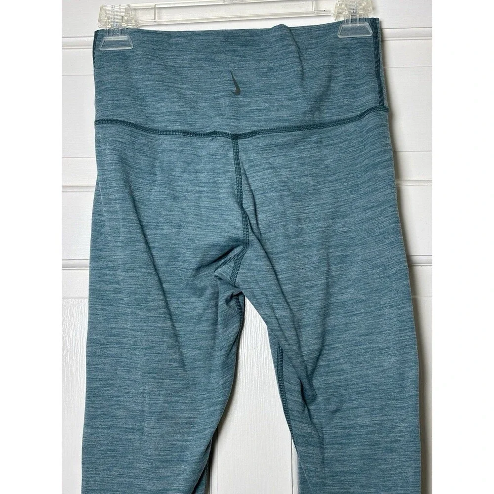 Nike Dri Fit Leggings Yoga Women’s Feathered Blue 22 Inch Inseam Yoga Running